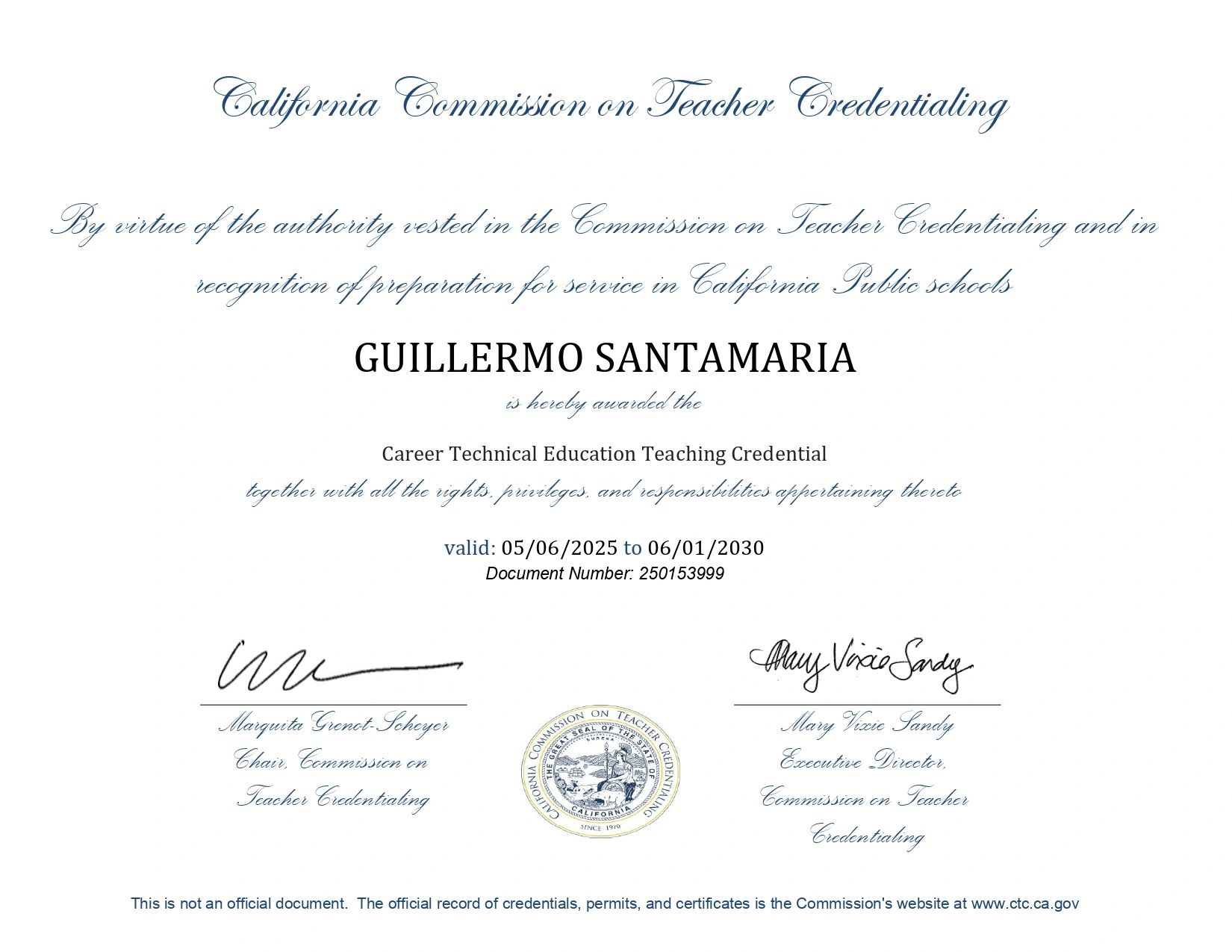 CTE Clear Credential — Career and Technical Education